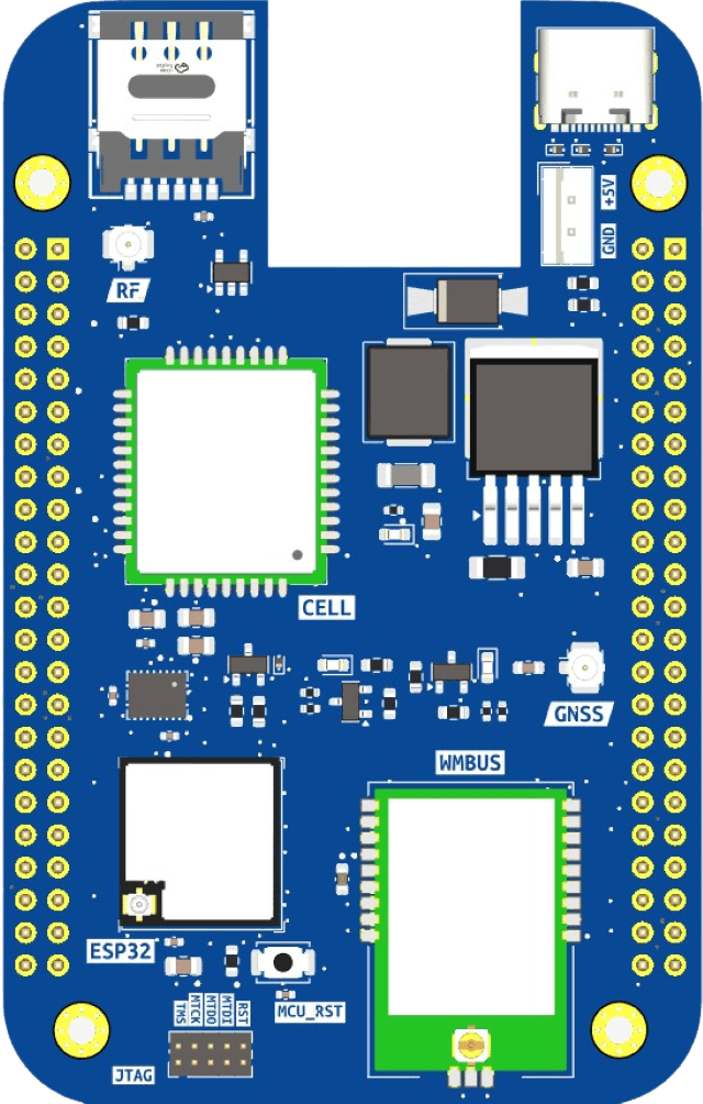 A0 Main Board — 3D Render